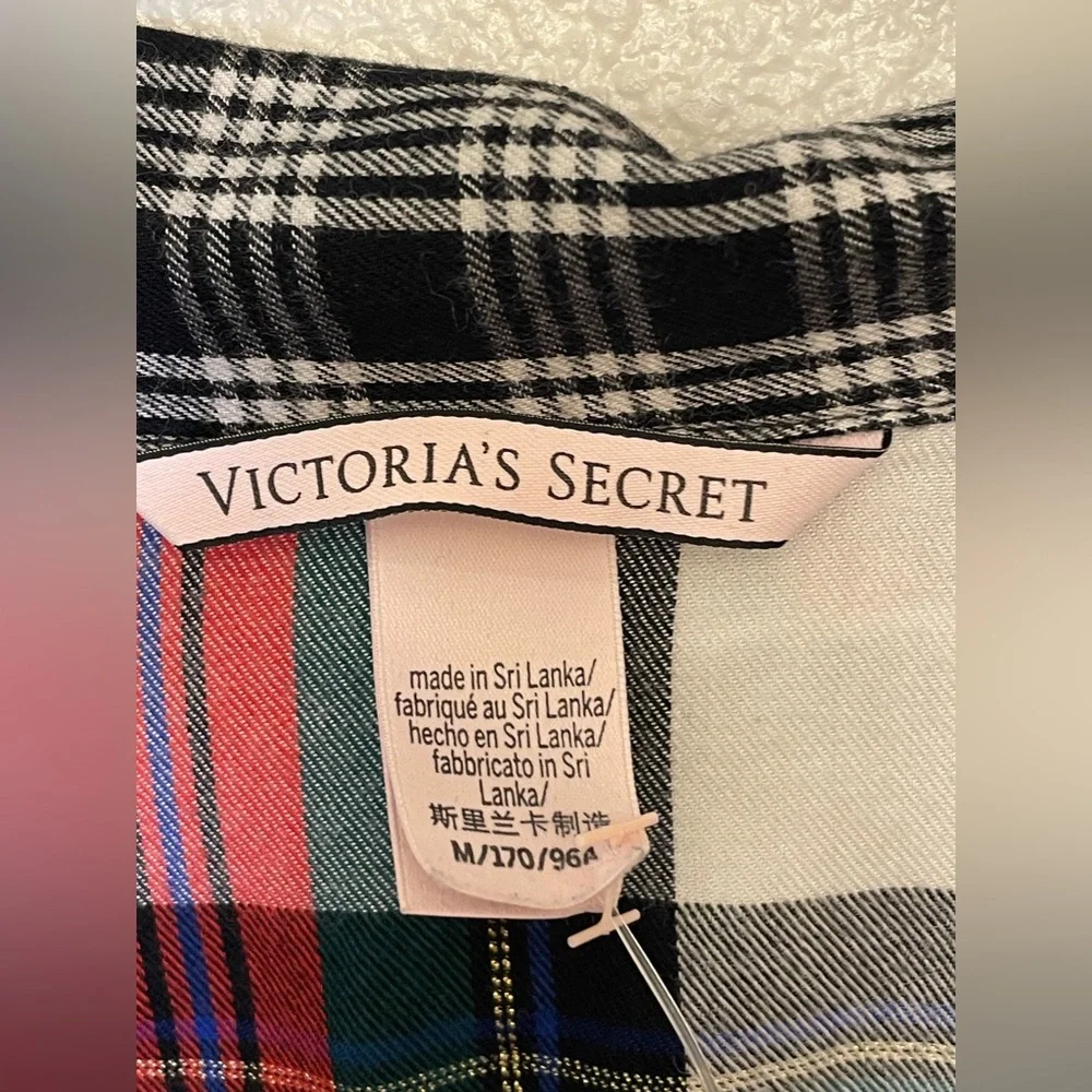 Victoria's Secret Women’s Multicolor Plaid Flannel Rhinestone Romper Size‎ M